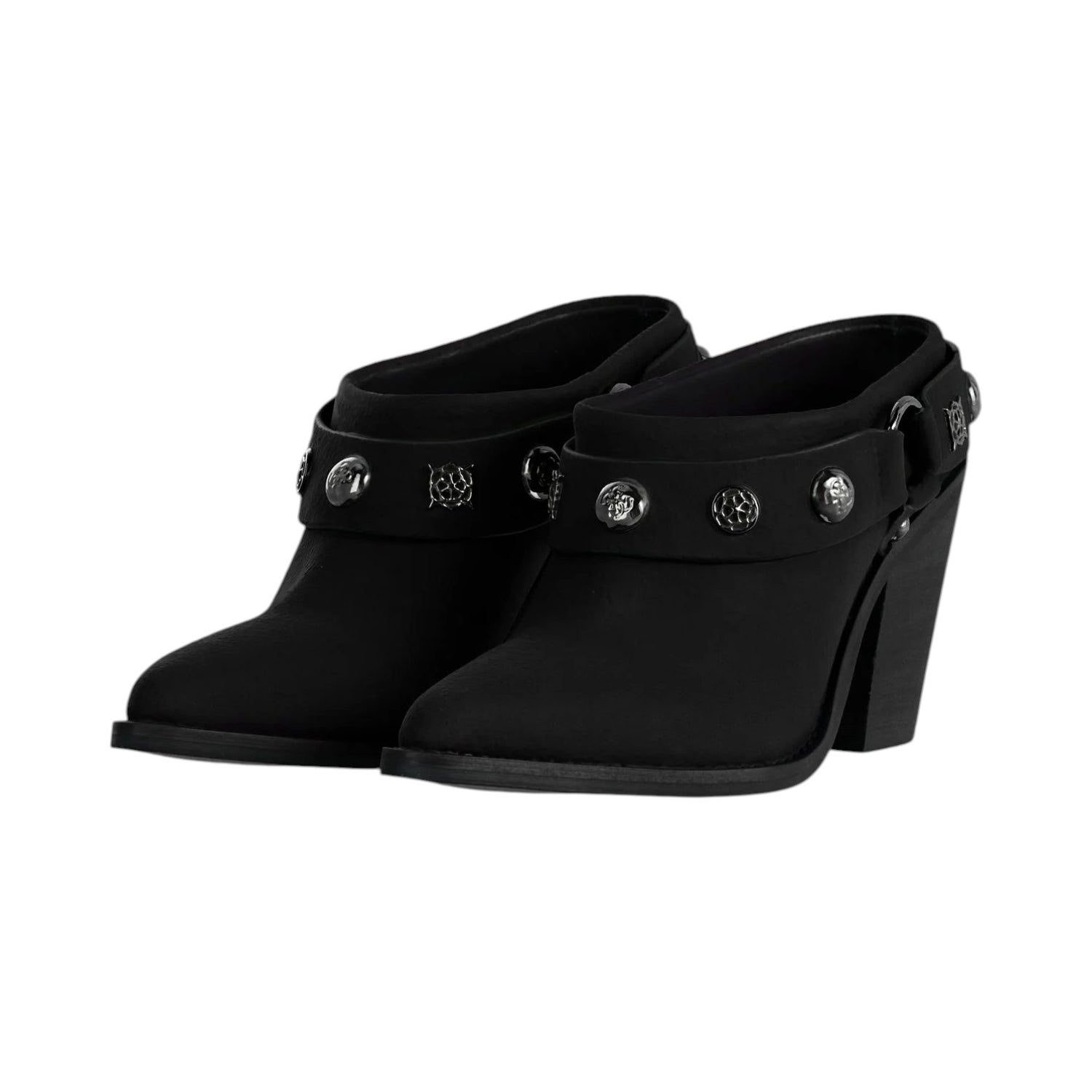 Guess Sabot Donna in Camoscio Nero con Tacco Alto 90mm