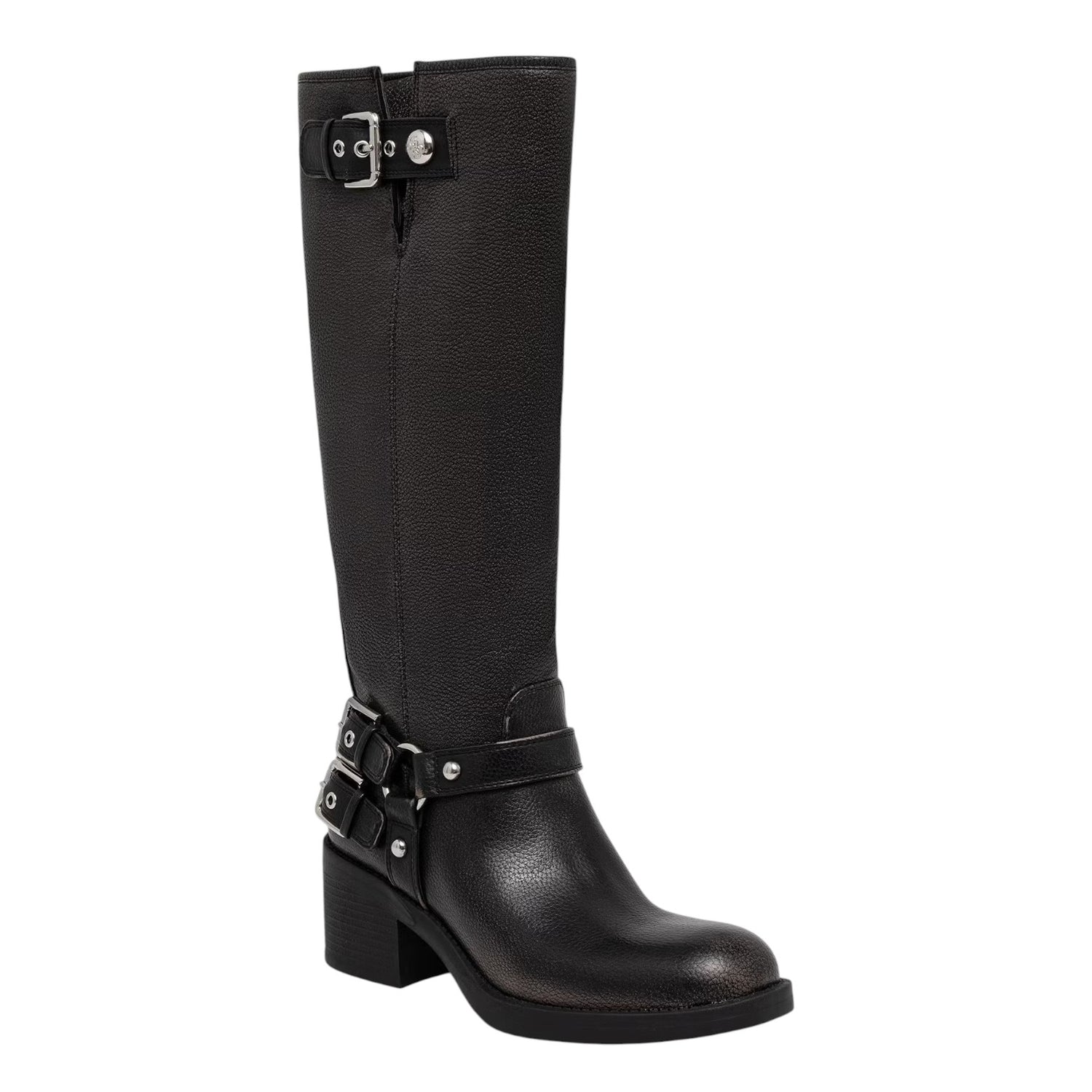 Guess Stivale Donna in Ecopelle Nera con Tacco Largo Alto 60mm