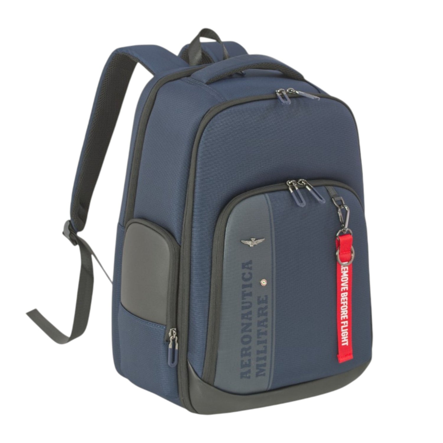 Aeronautica Militare Zaino Porta Pc Uomo in Tessuto Blu