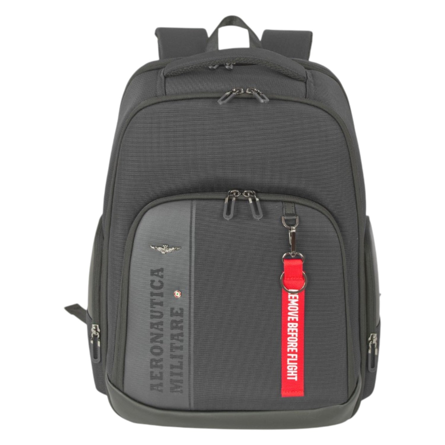 Aeronautica Militare Zaino Porta Pc Uomo in Tessuto Nero