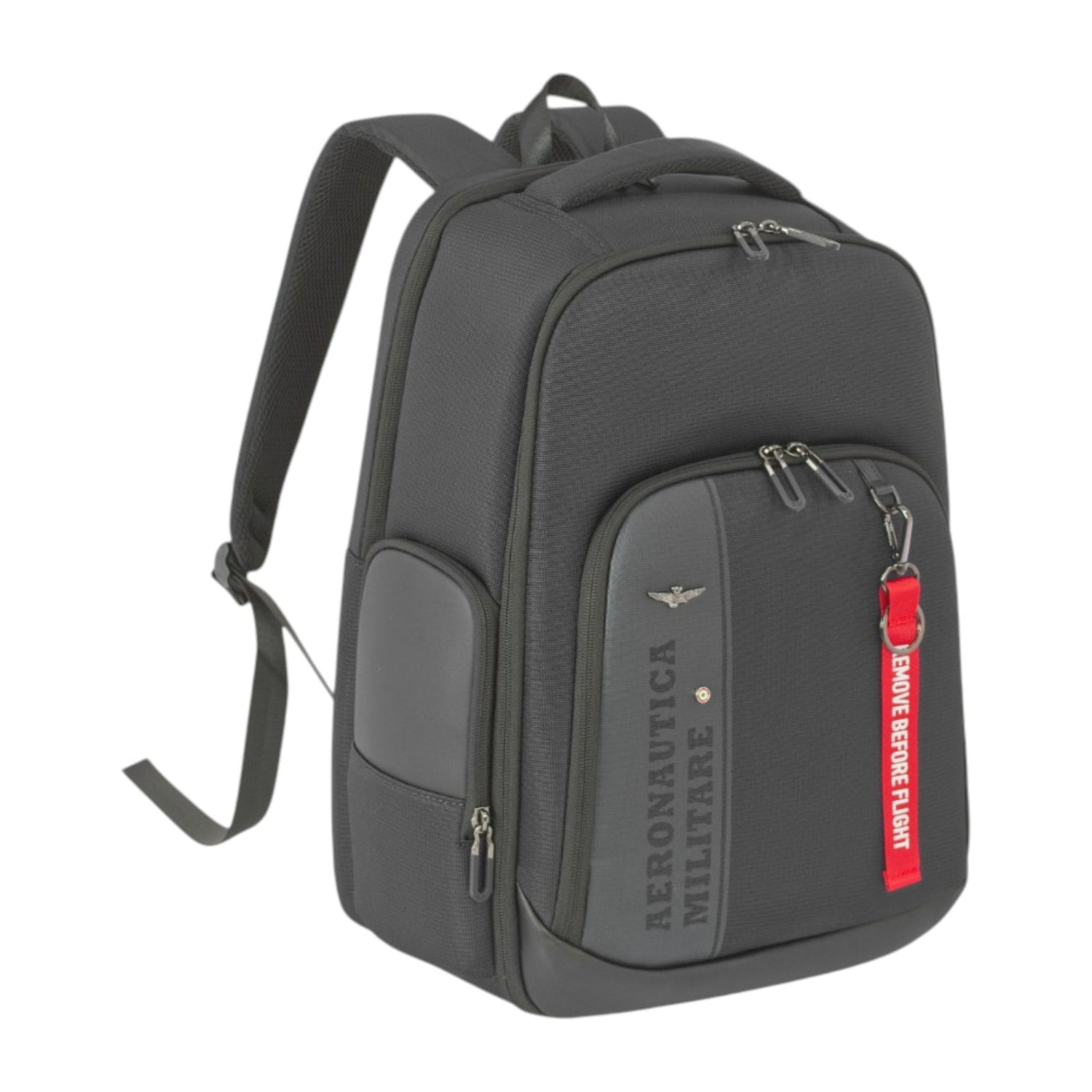 Aeronautica Militare Zaino Porta Pc Uomo in Tessuto Nero