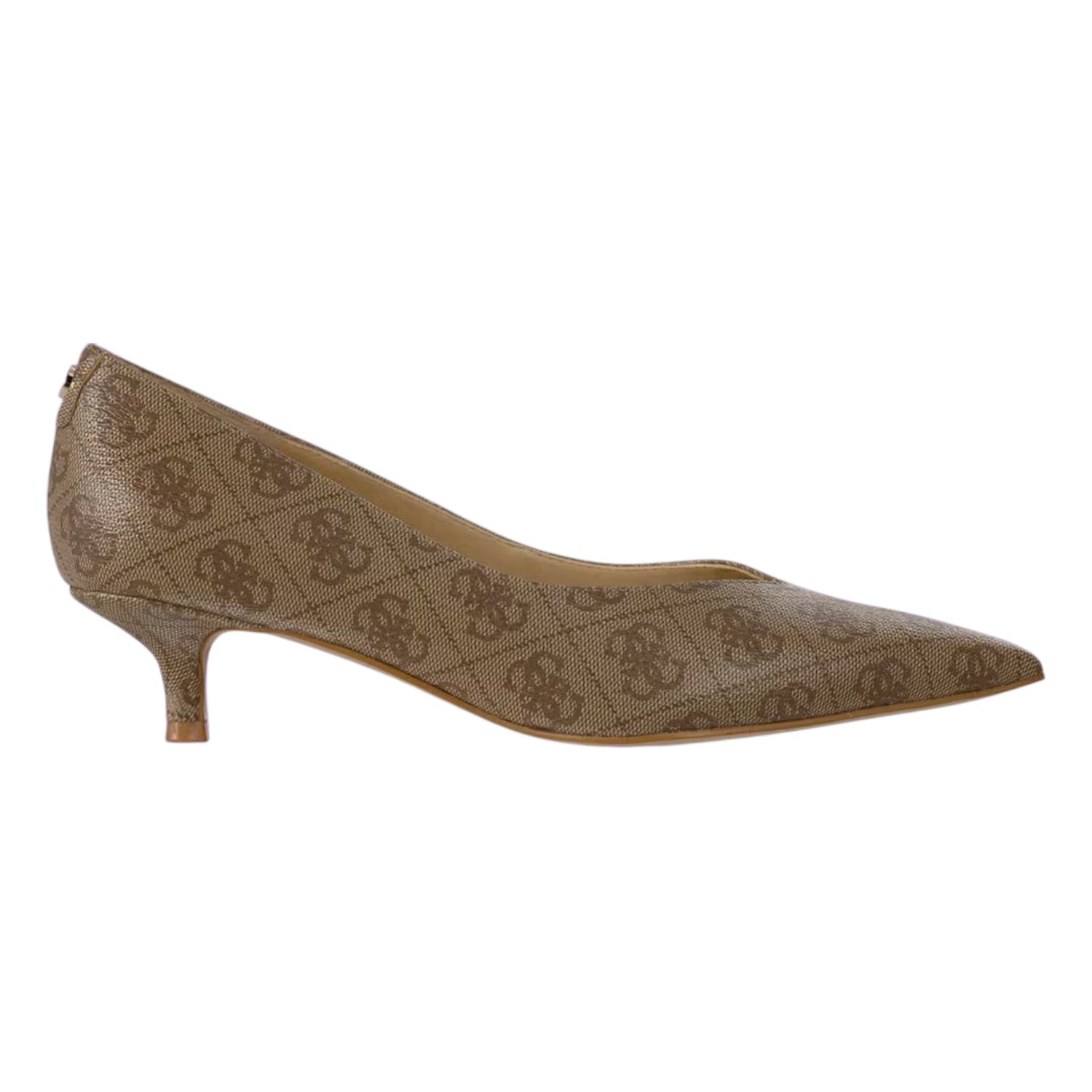 Guess Dècollettè Donna Casen2 Beige Marrone con Tacco Alto 40mm