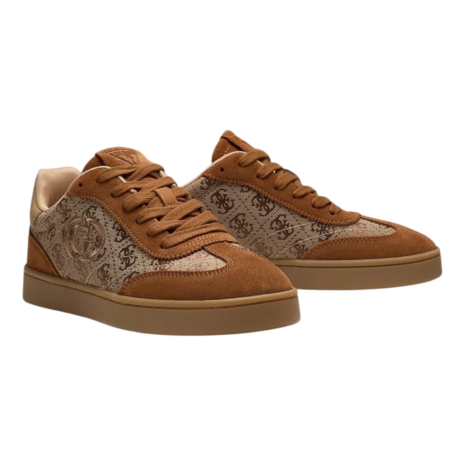 Guess Sneakers Donna in Camoscio e Tessuto Cognac Jacek