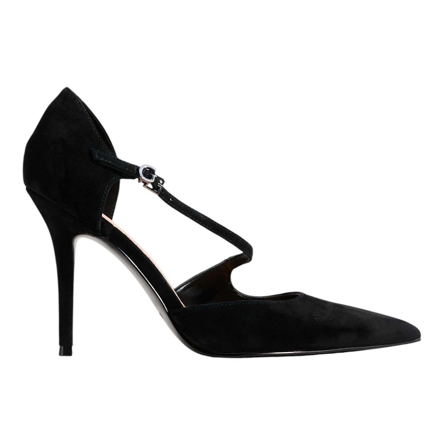 Guess Dècollettè Donna in Camoscio Nero con Tacco a Stiletto Alto 100mm