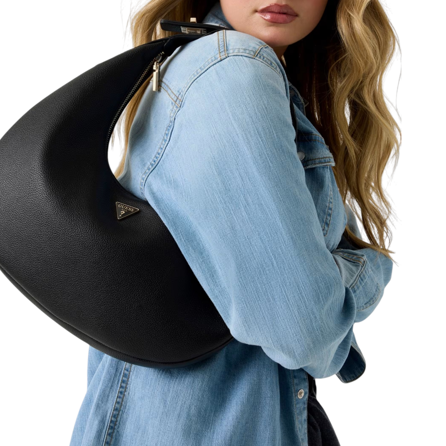 Guess Borsa Hobo Donna Nera Evie