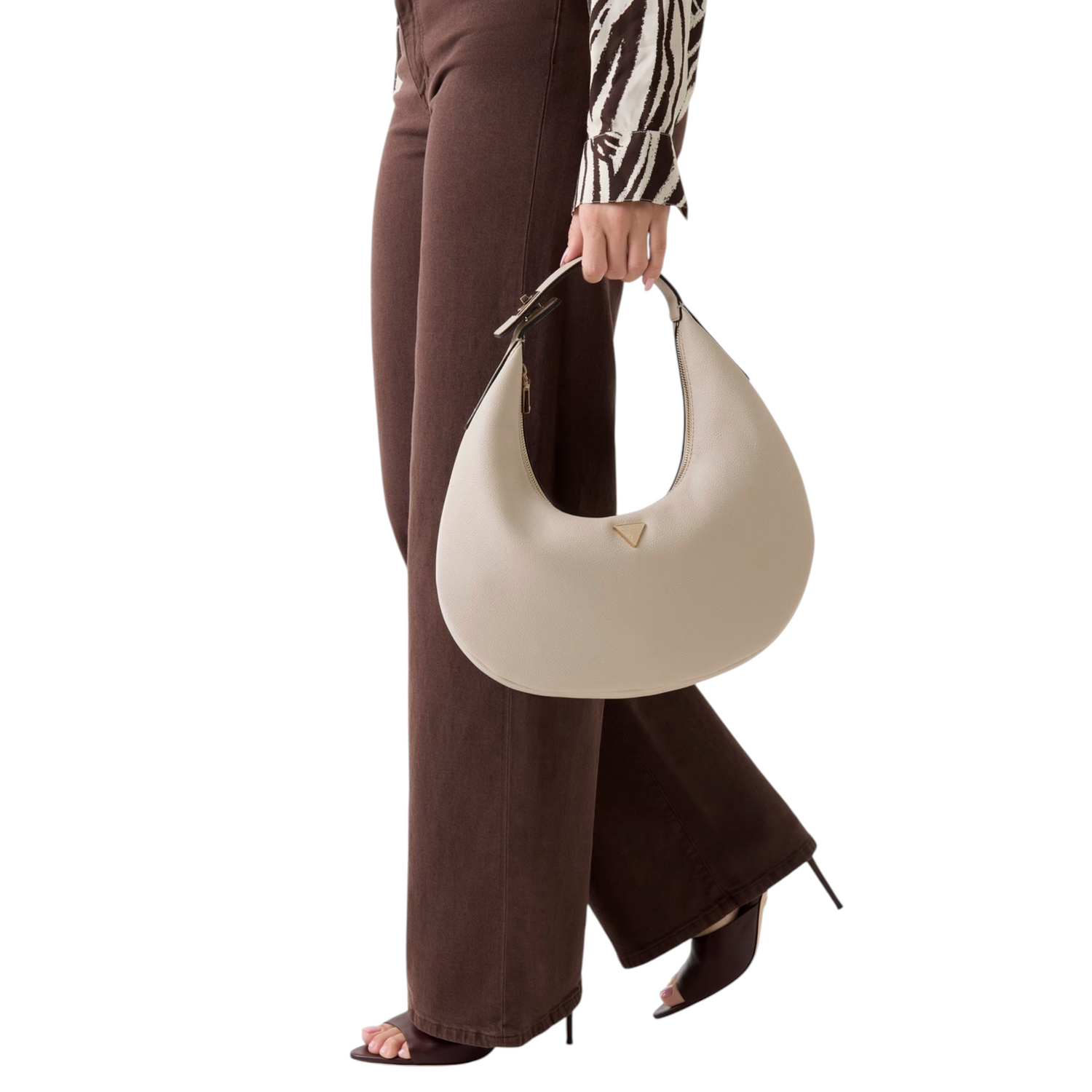 Guess Borsa Hobo Donna Tortora Chiaro Evie