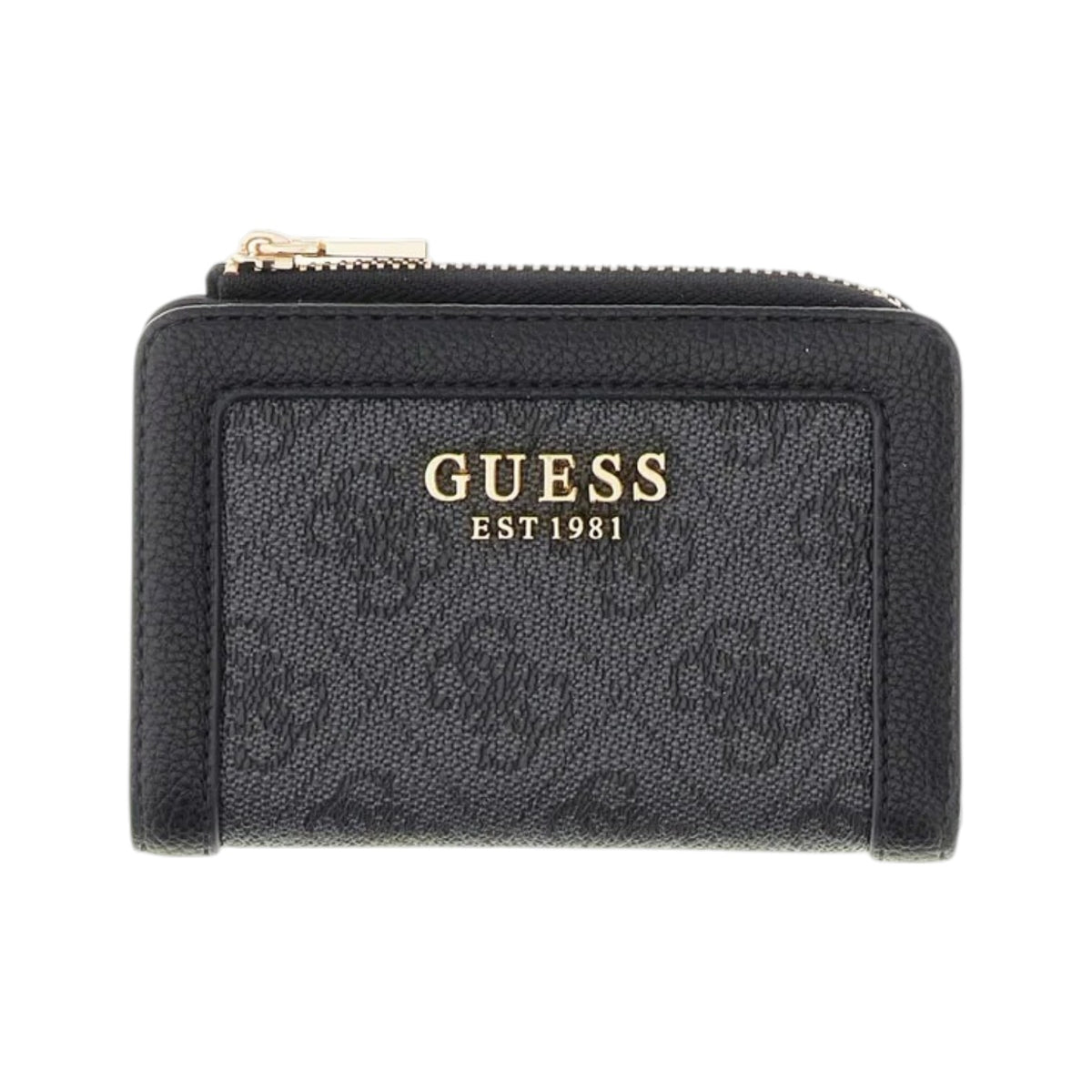 Guess Portafoglio Donna Piccolo Lindsey Grigio Nero Logo