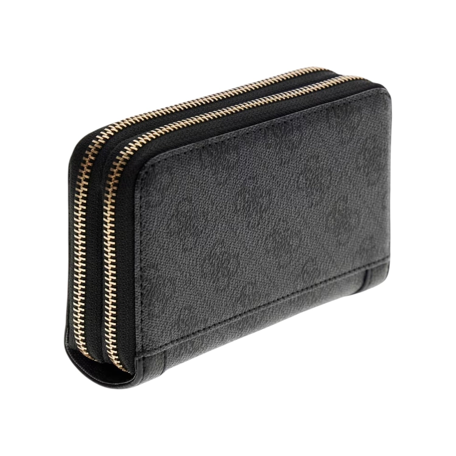 Guess Portafoglio Donna Piccolo Lindsey Grigio Nero Logo con Doppio Scomparto